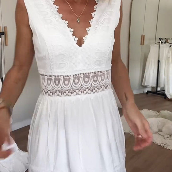 Aurélie™ | Elegant Lace Dress with V-Neck