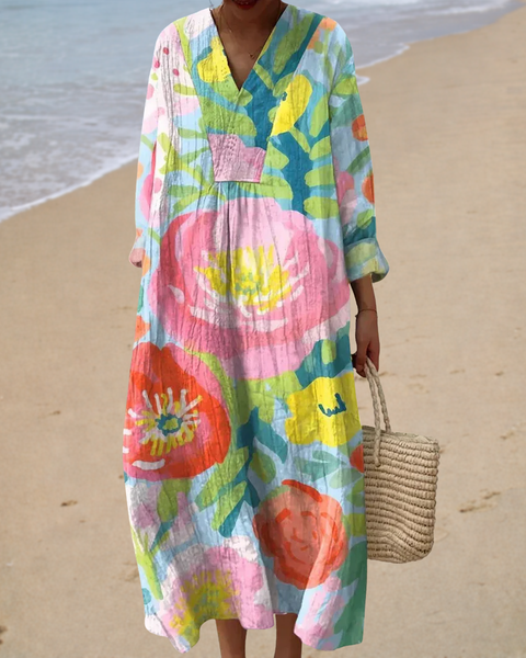 Élise | Bohemian Floral Maxi Dress