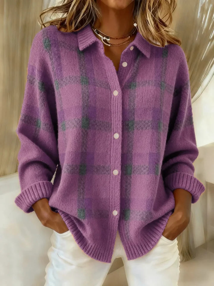 Danique | Retro Contrast Plaid Jumper