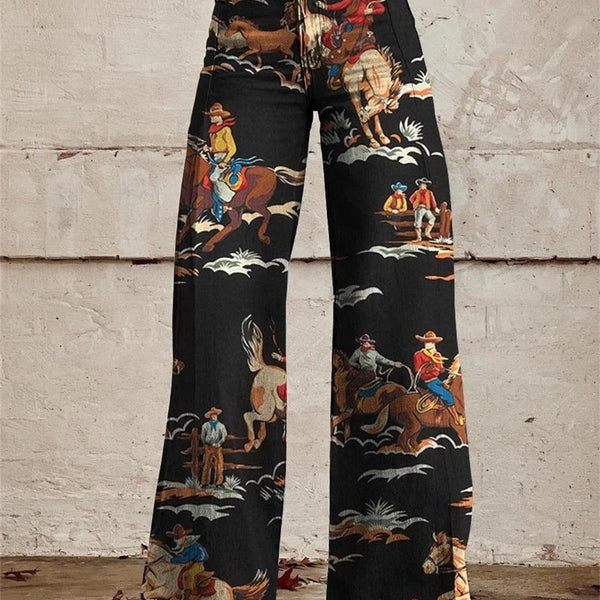 Penelope™ - Vintage Printed Wide Leg Pants