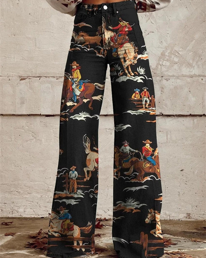 Penelope™ - Vintage Printed Wide Leg Pants
