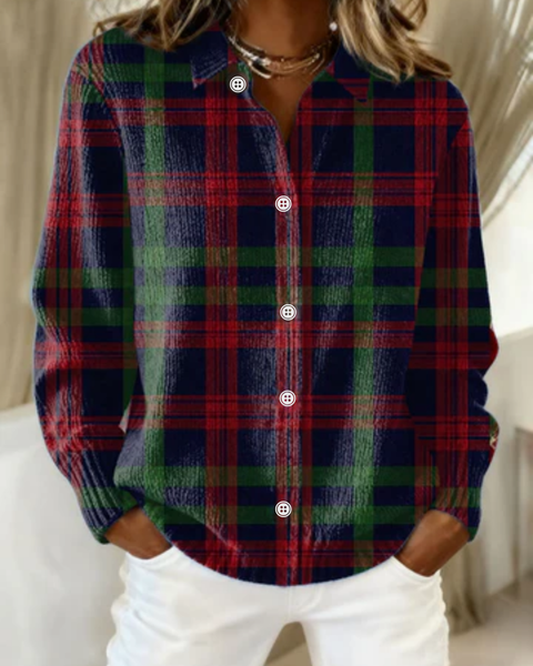 Gunilla™ – Checked Hoodie Blouse