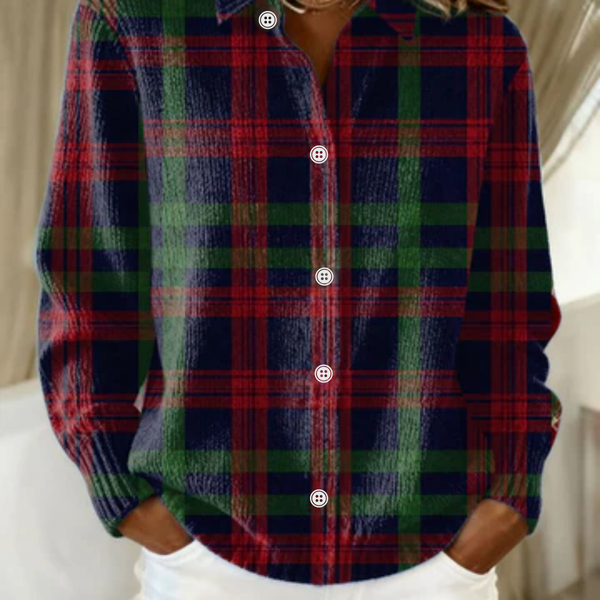 Gunilla™ – Checked Hoodie Blouse
