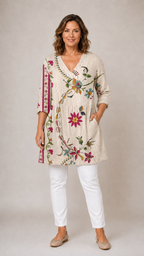 Lottie | Long Blouse with V-Neck
