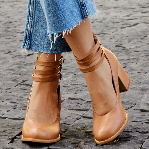 Ariana |  Triple Buckle Heels