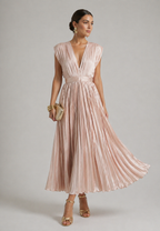 Ellis & Johnson™  | Timeless Pleated Midi Dress