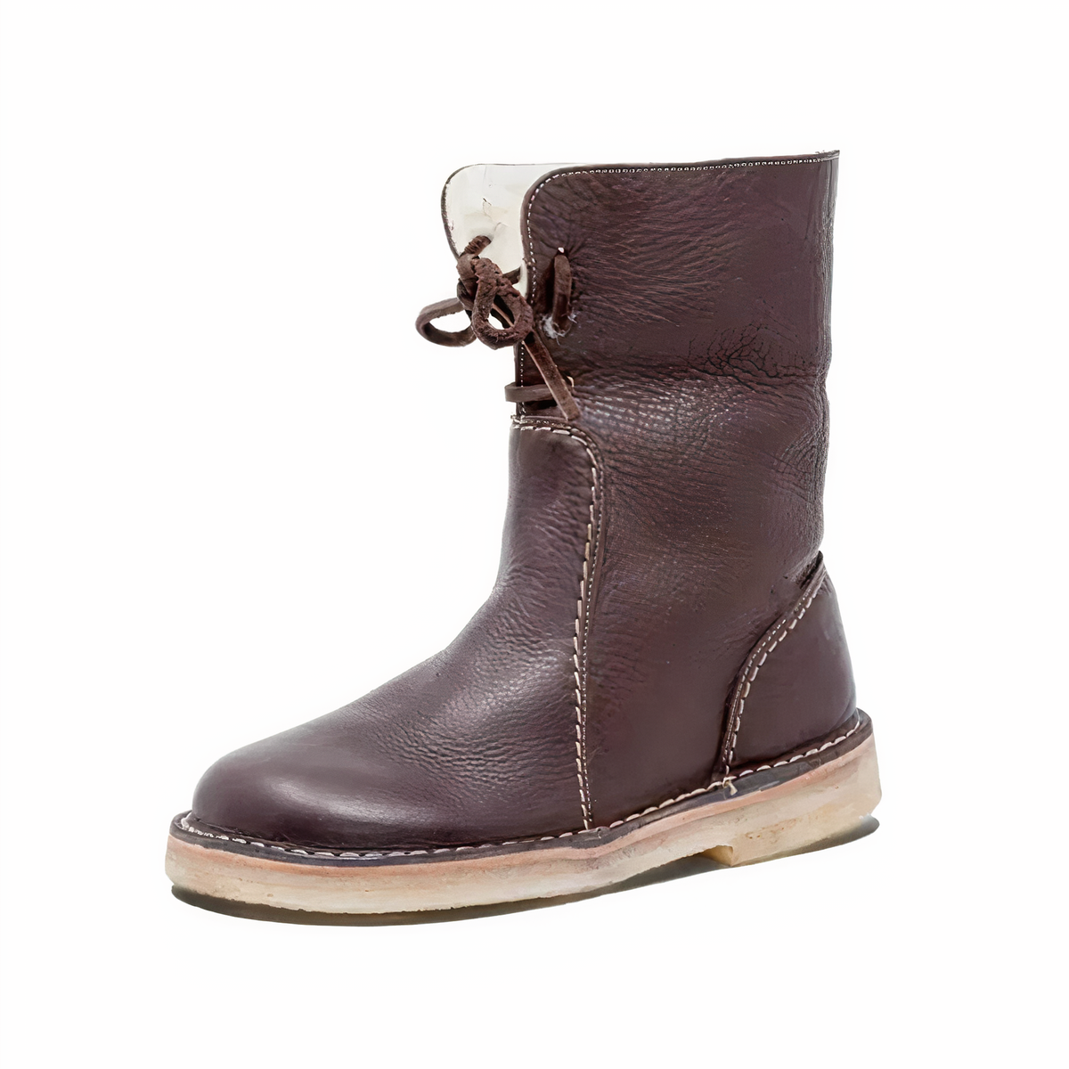 Women's Casual Leather Mid-Calf Boots