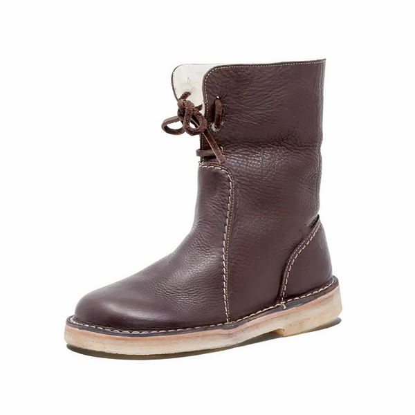 Women's Casual Leather Mid-Calf Boots