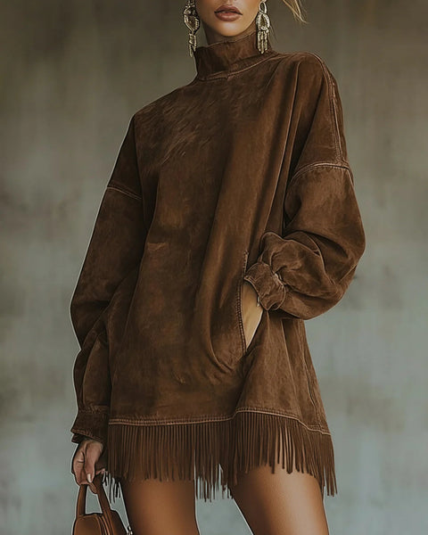 Sheri | Cozy Fringe Dress