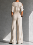 Elise™ — Wide-Leg Wrap Jumpsuit