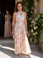 Ellis & Johnson™  | Halter Neck Floral Midi Dress