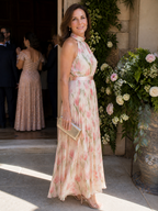 Ellis & Johnson™  | Halter Neck Floral Midi Dress