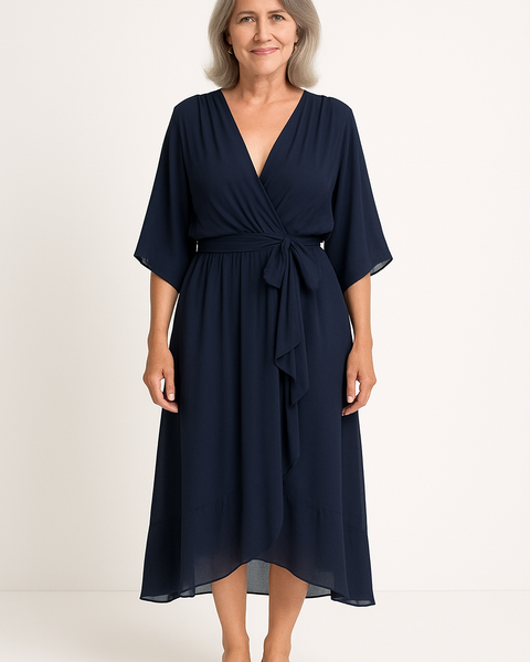 Claire™ | Tie-Waist Midi Dress