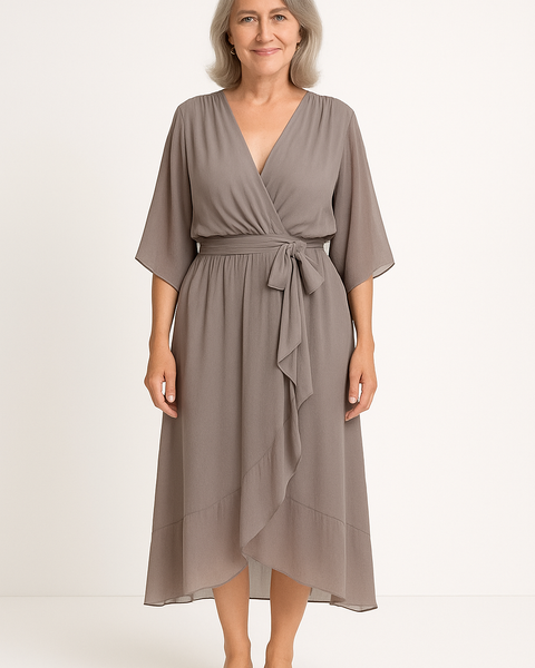 Claire™ | Tie-Waist Midi Dress