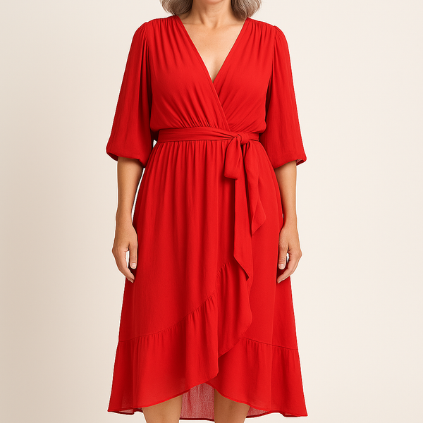 Claire™ | Tie-Waist Midi Dress
