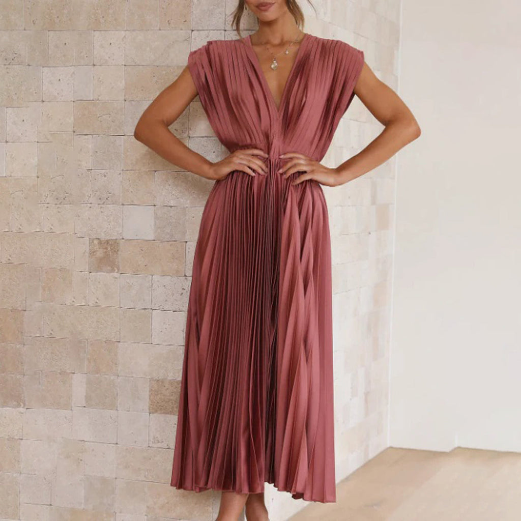 Ellis & Johnson™  | Timeless Pleated Midi Dress