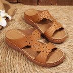 Clara Duval Rhinestone Wedge Sandals