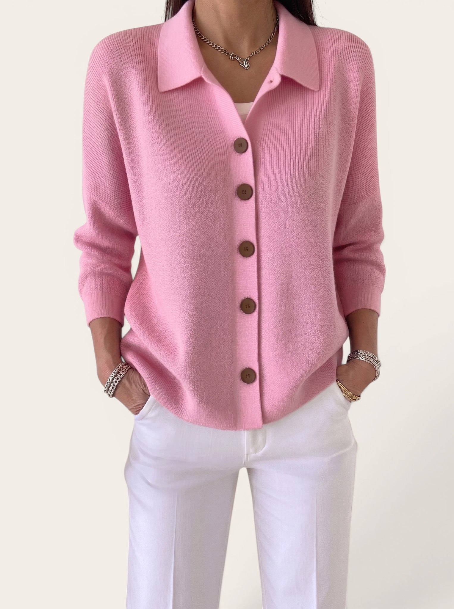 Elodie – Refined Button Knit Cardigan