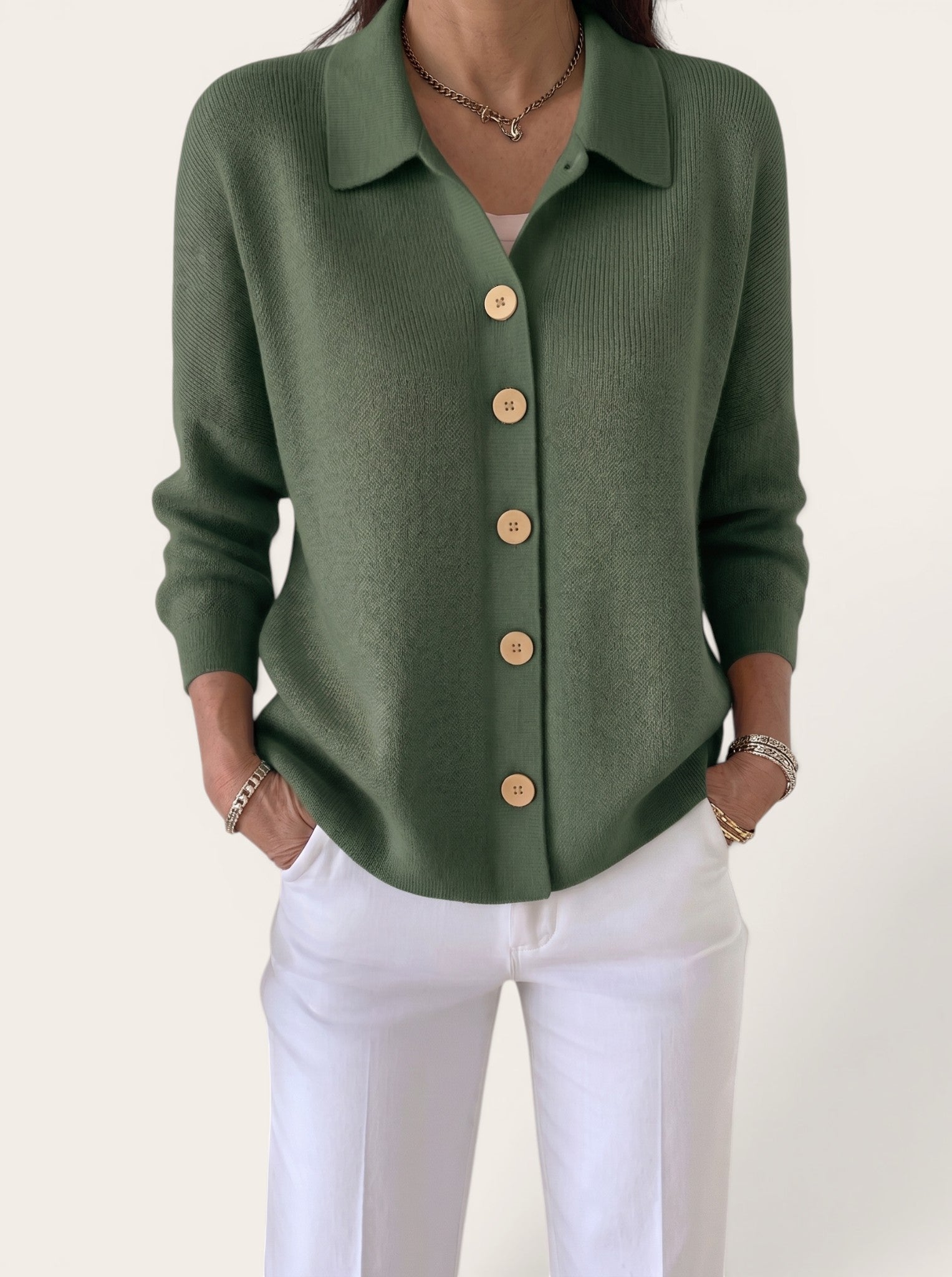 Elodie – Refined Button Knit Cardigan