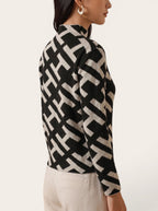 Elara – Geometric Elegance Sweater