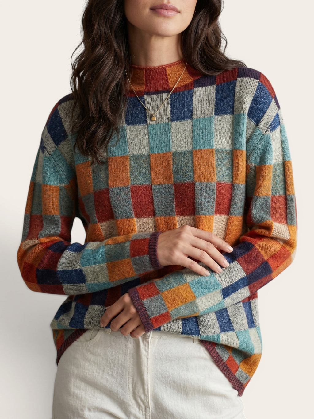 Emersyneh – Colorful Artisan Knit Sweater