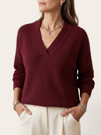 Auvie – Relaxed V-Neck Elegant Knit
