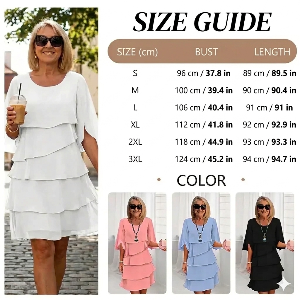 Misa | Elegant layered dress with ruffles
