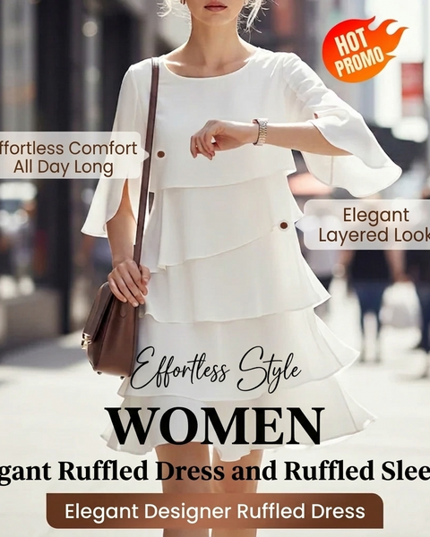 Misa | Elegant layered dress with ruffles