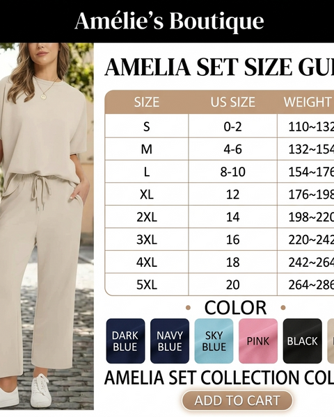 Amelia | Women's Set, Soft and Casual