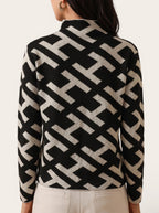 Elara – Geometric Elegance Sweater