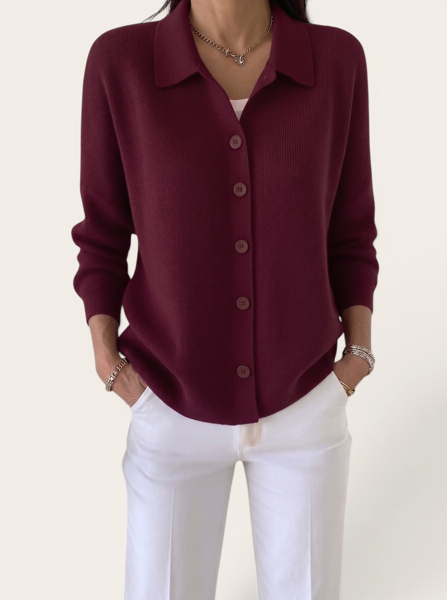 Elodie – Refined Button Knit Cardigan