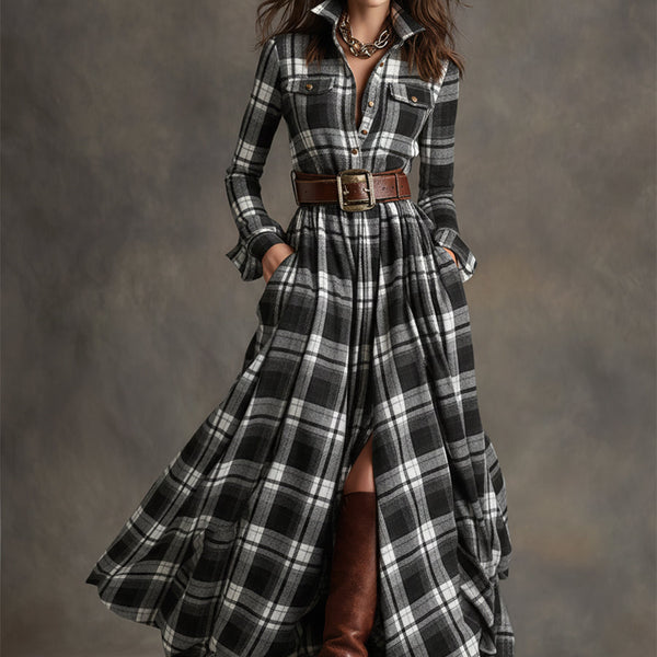 Mireline - Classic Button-Up Shirt Dress