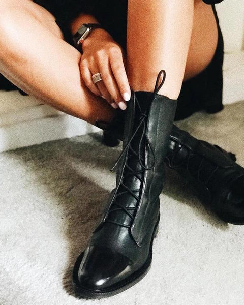 Isabella™ - Elegant Leather Heeled Boots