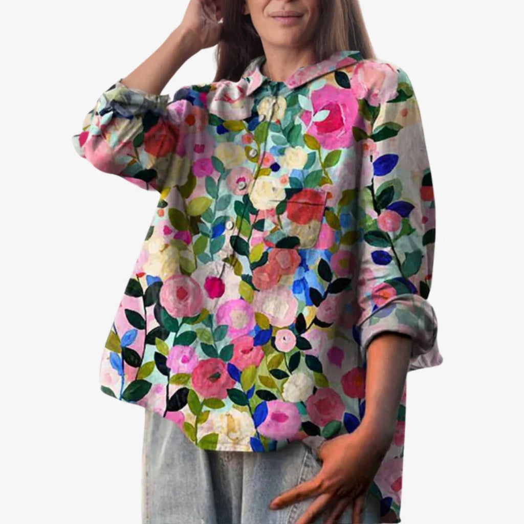 Dona | Floral Garden Printed Shirt