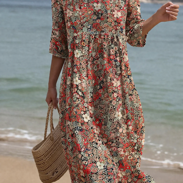 Queenie | Elegant Floral Pattern Dress