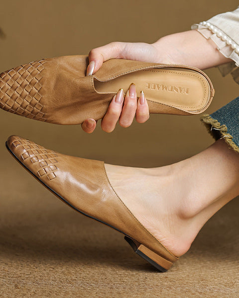 Helma Genuine Leather Mules