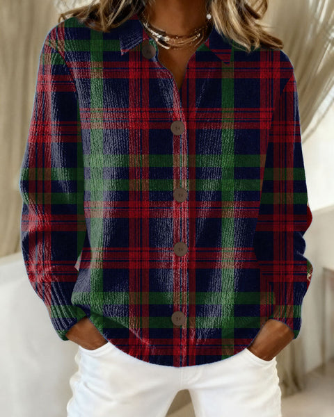 Tess™ – Checkered Hoodie Blouse