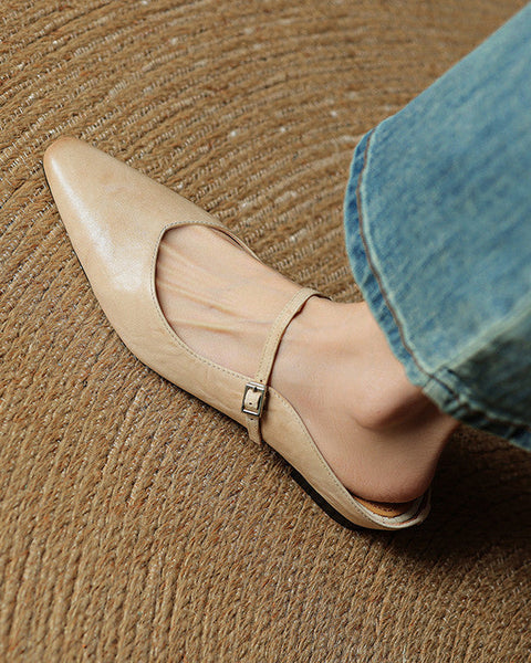 Thea Genuine Leather Mules