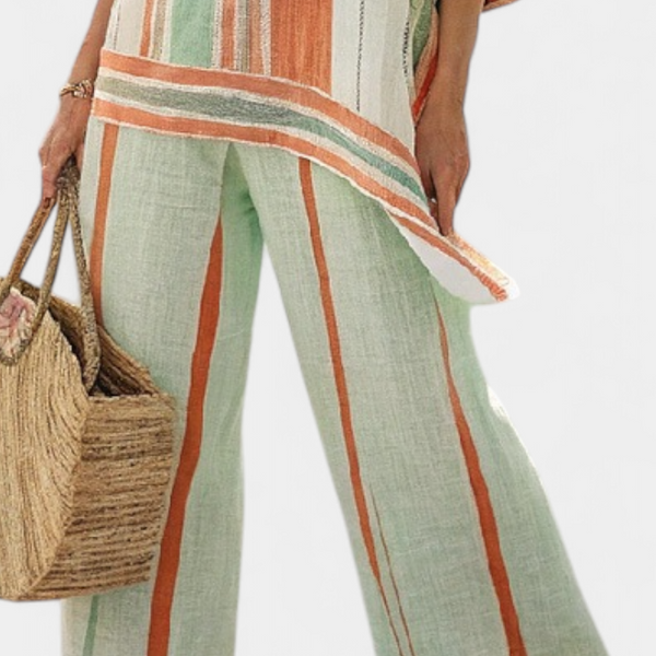 Bellmere | Elegant Asymmetrical Top & Wide-Leg Pants