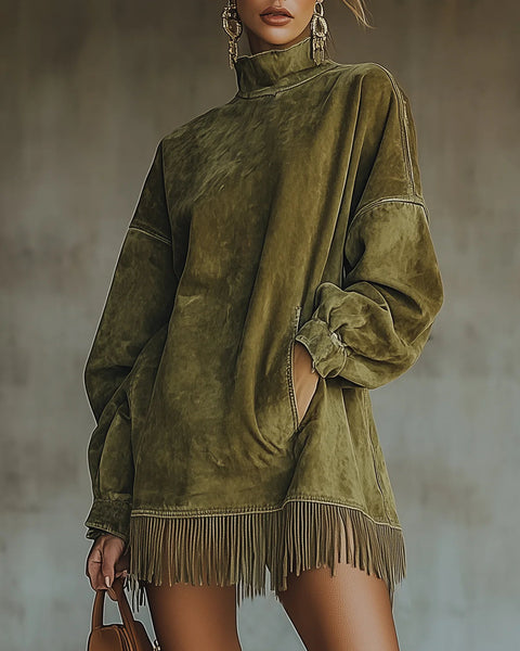 Sheri | Cozy Fringe Dress