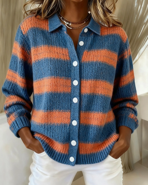 Livia™ – Striped Hoodie Blouse