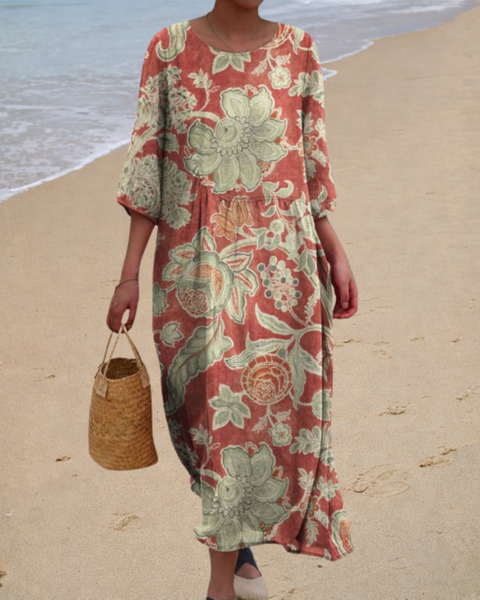 Bérénice | Floral Long Dress