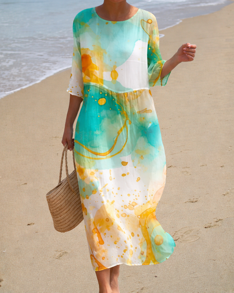 Aurore | Radiant Watercolor Dress