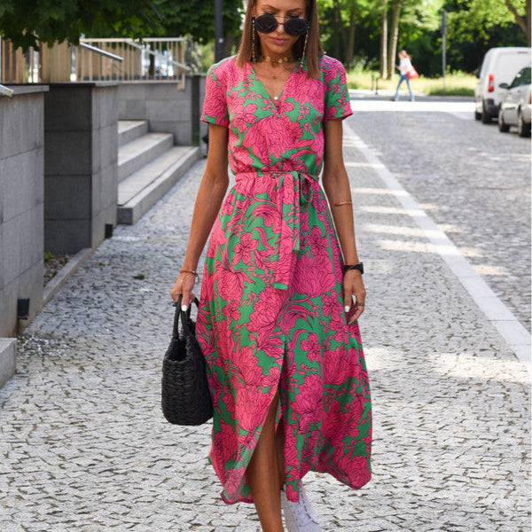 Aureza | Soft Bloom Wrap Dress