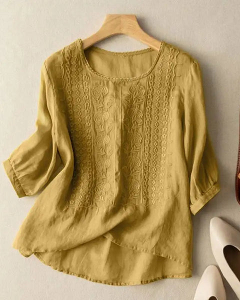 Aurora – Embroidered Relaxed Blouse