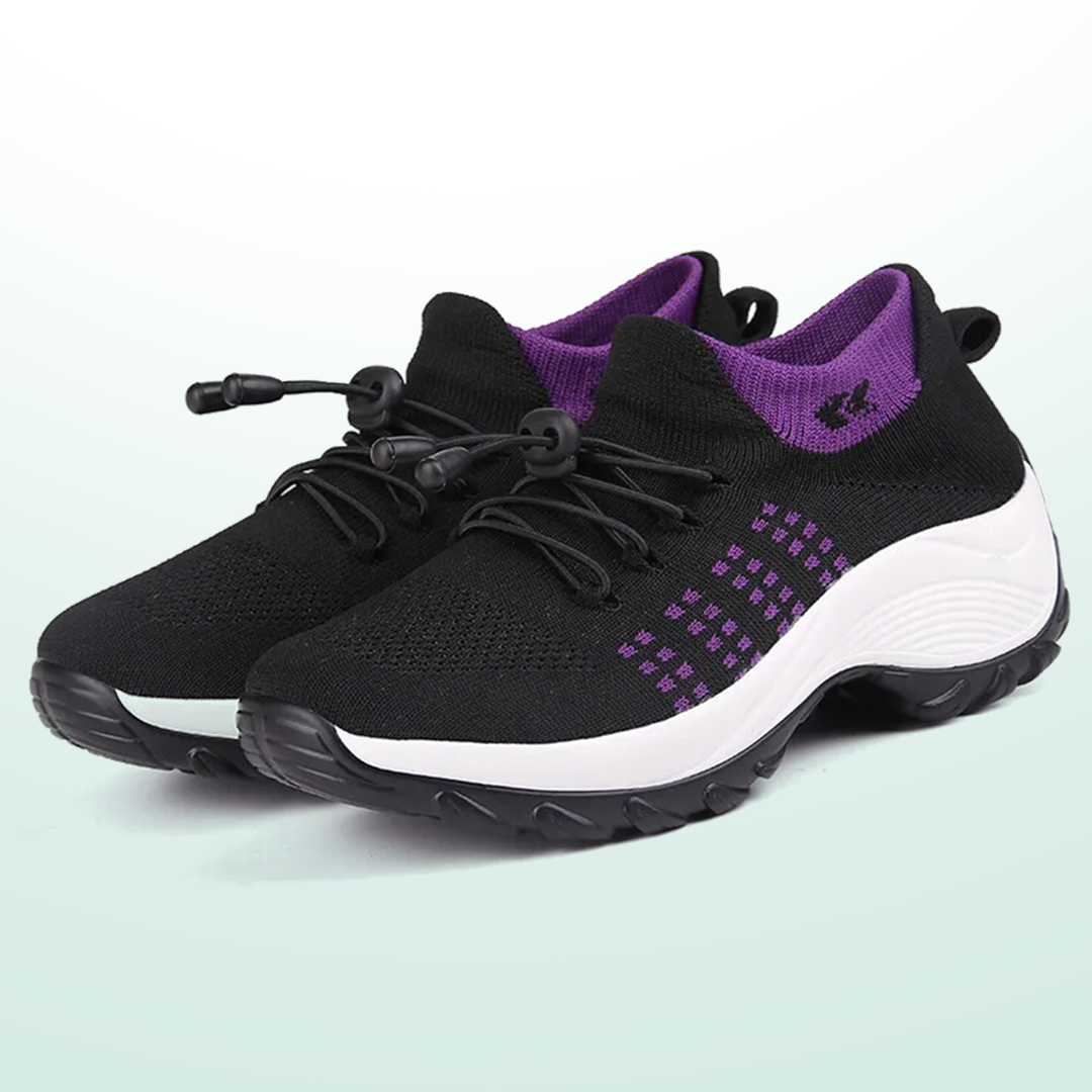 Ambulo Orthopaedic Shoes Knitted Fabric - Purple Black