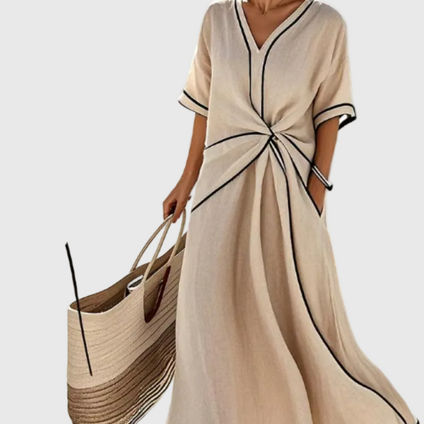 Helena | Draped Coastal Maxi Dress