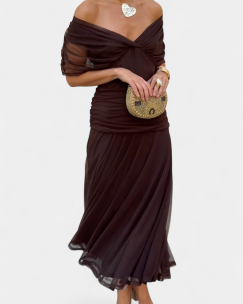 Alondra™ Long Floral Dress with V-Neck