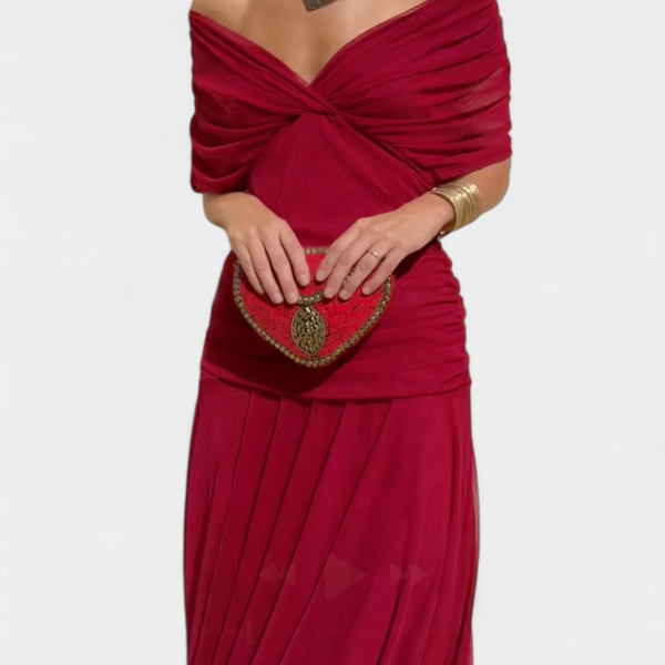 Alondra™ Long Floral Dress with V-Neck