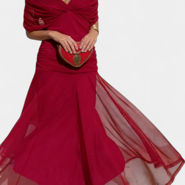 Alondra™ Long Floral Dress with V-Neck